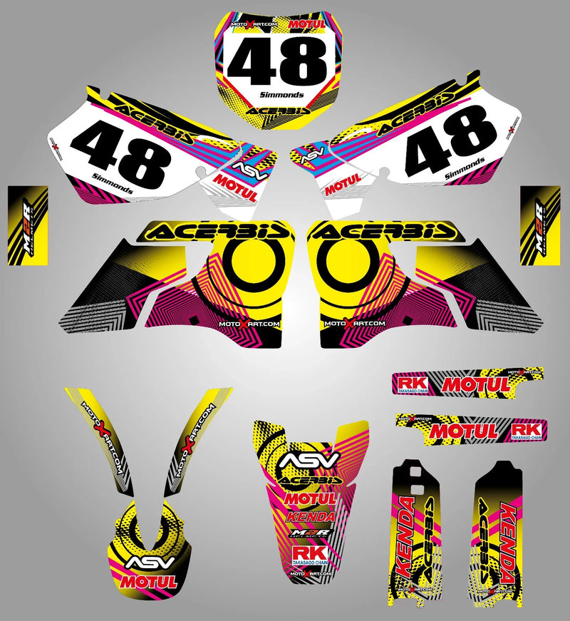 Yamaha YZ 125 (1996-2001) - NEON Stickers Decals Custom Graphic Kit