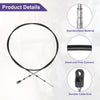 Marine Boat Throttle Control Cable 10FT Black with Fastening Head