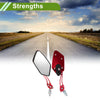 Motorcycle Rear View Mirror / M8/M10 / Polygonal Red Alloy Plastic