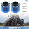 110-125cc Blue 2x Motorcycles Air Filter Cleaner Straight 40mm/1.57