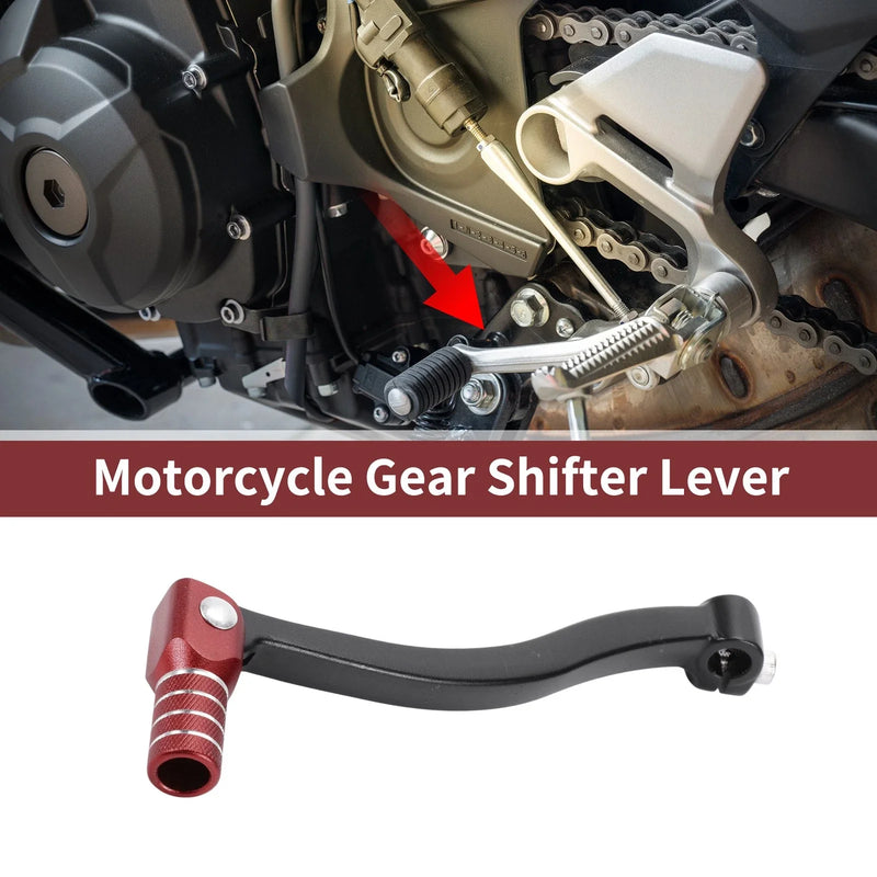 Kayo T6 Shifter Lever Folding Black Red Motorcycle
