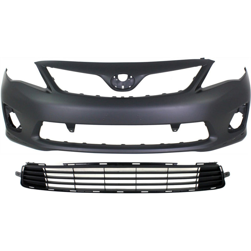 Front Bumper Cover Kit For 2011-2013 Toyota Corolla USA
