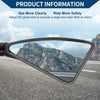 Motorcycle M8/M10 Triangle Rear View Mirrors Black Aluminum Alloy