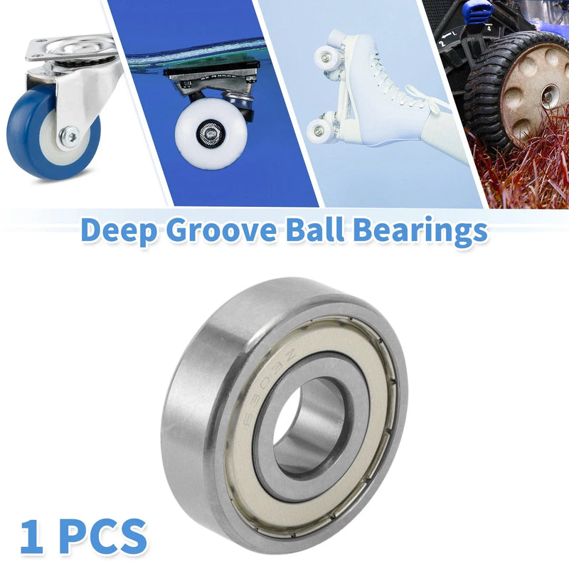 17x47x14mm Deep Groove Ball Bearings Lubricated Bearings