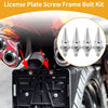 License Plate Screws Cover / 54mm Silver Tone 4 Pcs / Universal Motorcycle