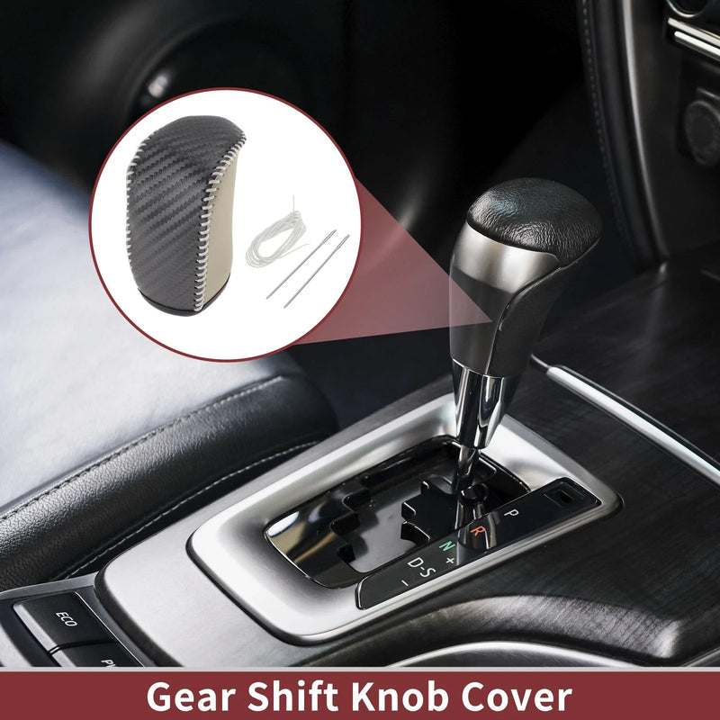 Dodge Journey (2011-2020) Black Beige Faux Leather Gear Shift Knob Cover