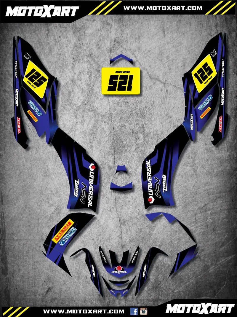 Yamaha Raptor 125 ATV Custom Graphics Kit (2010)