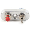 Horn Headlight - Silver Mini Dual Toggle Switch Button 7/8"
