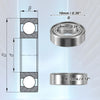Car Make Model 5 Pcs 6x10x3mm Deep Groove Ball Bearings Double Shield