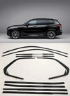 BMW X5 G05 Black Stainless Steel Window Strip Cover Trim (2019-2022)