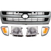 Halogen Headlight Grille Assembly Kit For 1997-2000
