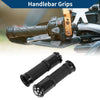 Motorcycle 23 x 25 mm Hand Grips Cover Aluminum Alloy Rubber Black