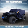 Jeep Wrangler JK JL Hardtop 4 Door 2007-2021 with Zippers SUV Car Cover