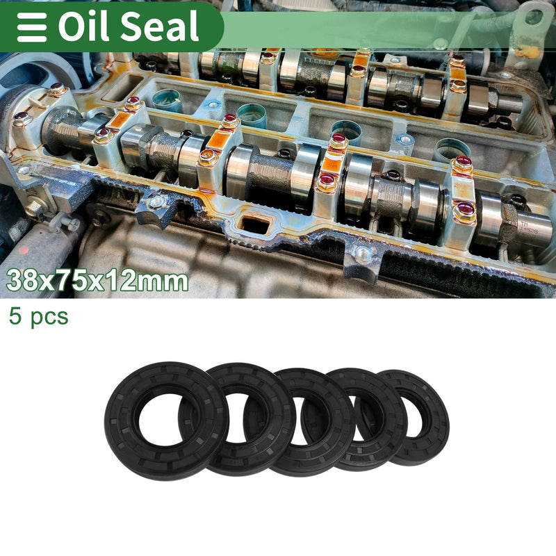 Make Model Oil Seal / 38x75x12mm / Rotary Shaft Seal NBR Rubber