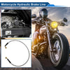 Motorcycle 80cm Motorcycle Brake Clutch Oil Hose Line Silver Tone 1 Pc