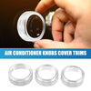Jeep Wrangler JL JLU 2018-2022 Silver Tone Air Conditioner Knobs (3 x)