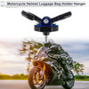 1x Horn-type Double Hook Aluminum Alloy Motorcycle Hanging Hook Black Blue