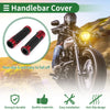 Motorcycle Hand Grips Cover Kit 7/8" Aluminum Alloy Rubber Red