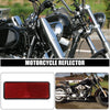 2 x Red Plastic Rectangular Screw Mount Reflective Warning Reflector