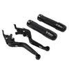 Aprilia Tuono V4 Black Extendable Brake Clutch Levers Grips Set (2011-2023)