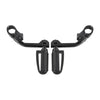 Motorcycle Matte Black 1 1/4 in Highway Bar Footpegs Long Angled Mount Kit