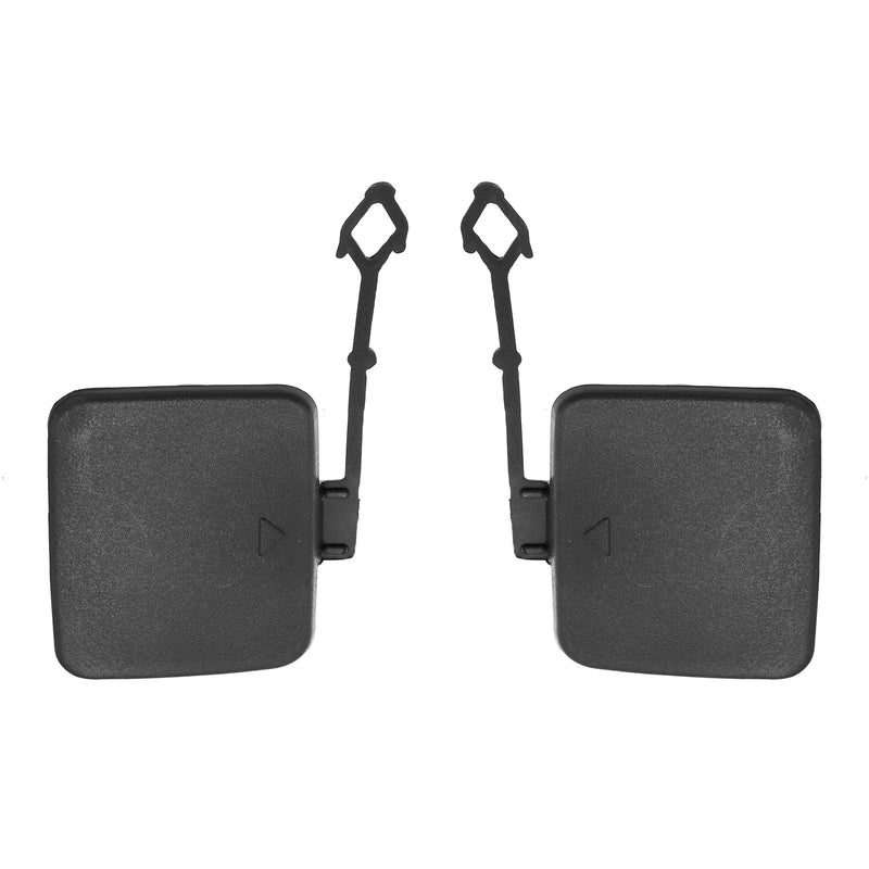 BMW X5 Black 1 Pair Rear Bumper Tow Hook Cover