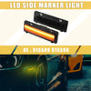 Chevy Camaro 1 Pair Front LED Side Marker Light Amber Black