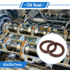 Car Oil Seal / 2 x 42x55x7mm / Rotary Shaft Seal FKM Rubber Brown
