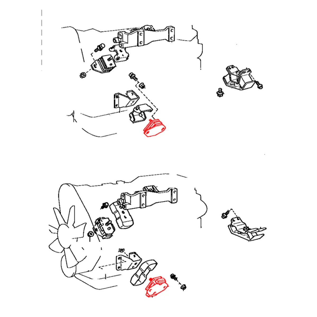 Front Engine Mount for Toyota Hilux LN80 LN85 LN90 2WD 1988-1997