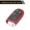 Dodge Charger 2006-2023 - 4 Button Black Red Key Fob Shell Case