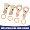 Motorcycle Car 12mm Banjo Hose Barb Bolt Fittings Bronze Tone Metal 2 x