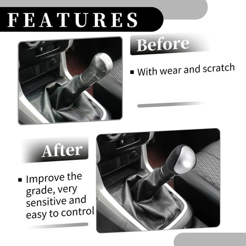 Hyundai IX35 (2009-2015) - Faux Leather Black 6 Speed Manual Gear Shift Knob