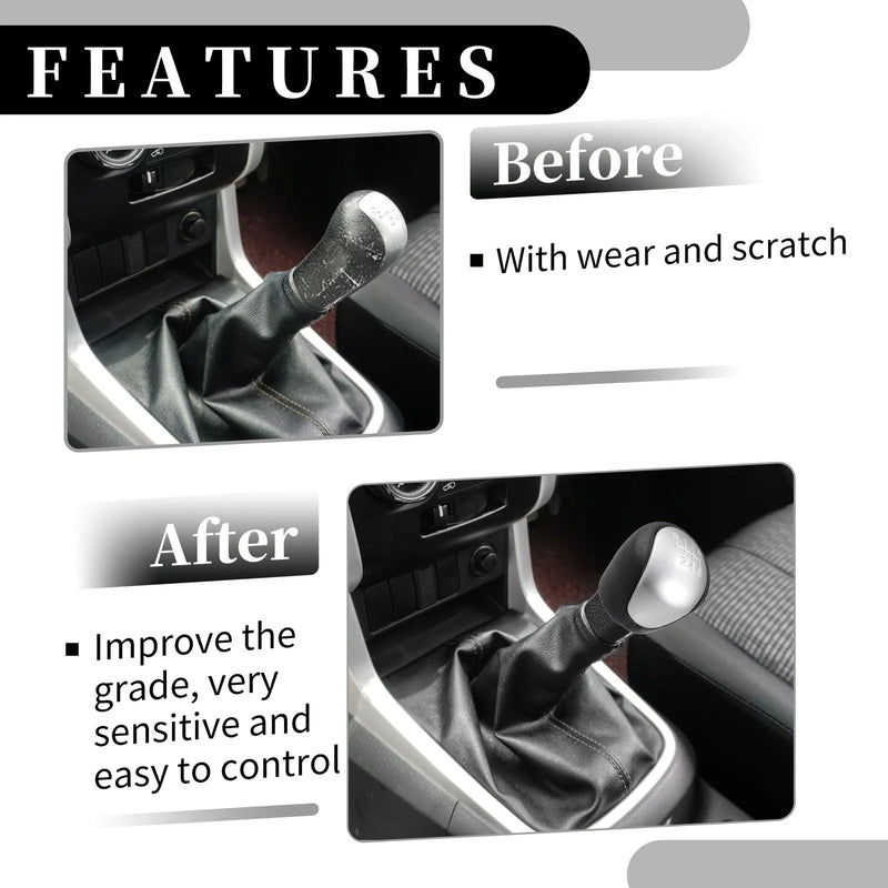 Hyundai IX35 (2009-2015) - Faux Leather Black 6 Speed Manual Gear Shift Knob