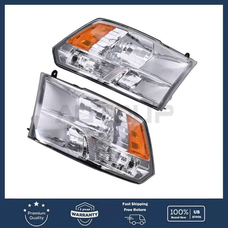 Dodge Ram 1500 2500 3500 2Pcs Halogen Headlights (2009–2018)