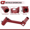 Bosuer Cheetah Red Lever Red Head Folding Motorcycle Gear Shifter Lever