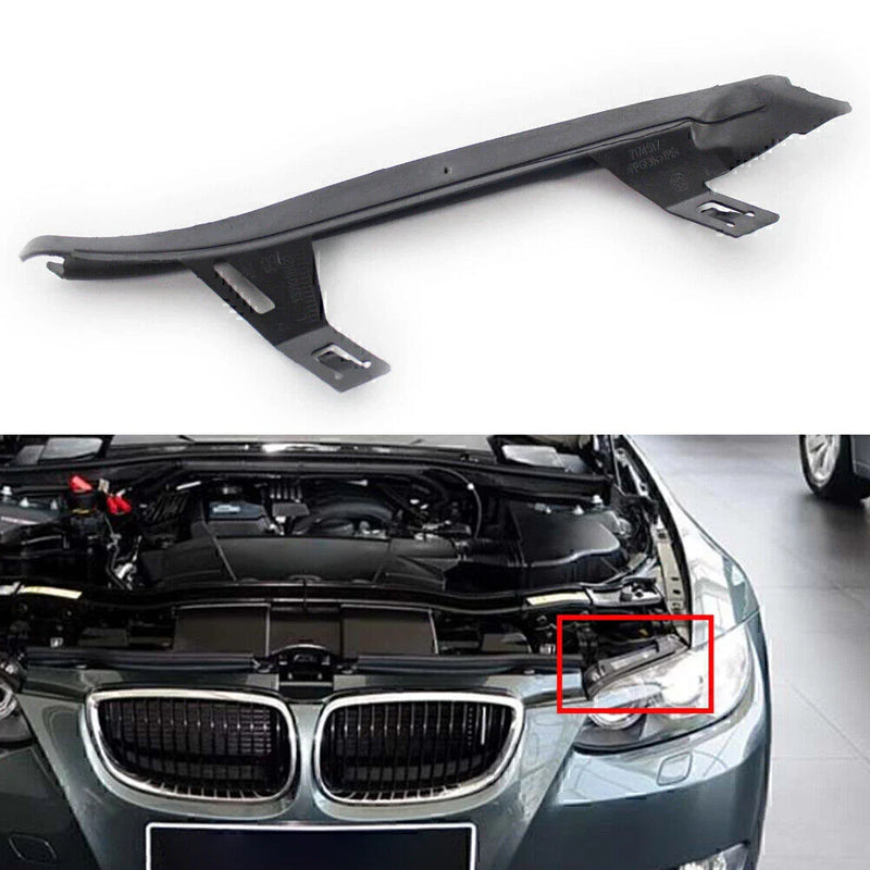 BMW 3 Series Front Left ABS Black Upper Headlight Gasket (2007-2013)