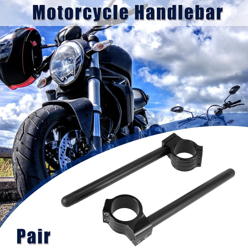 Yamaha Racing Black 1 Pair 50mm Motorcycle Clip Ons Handle Grips