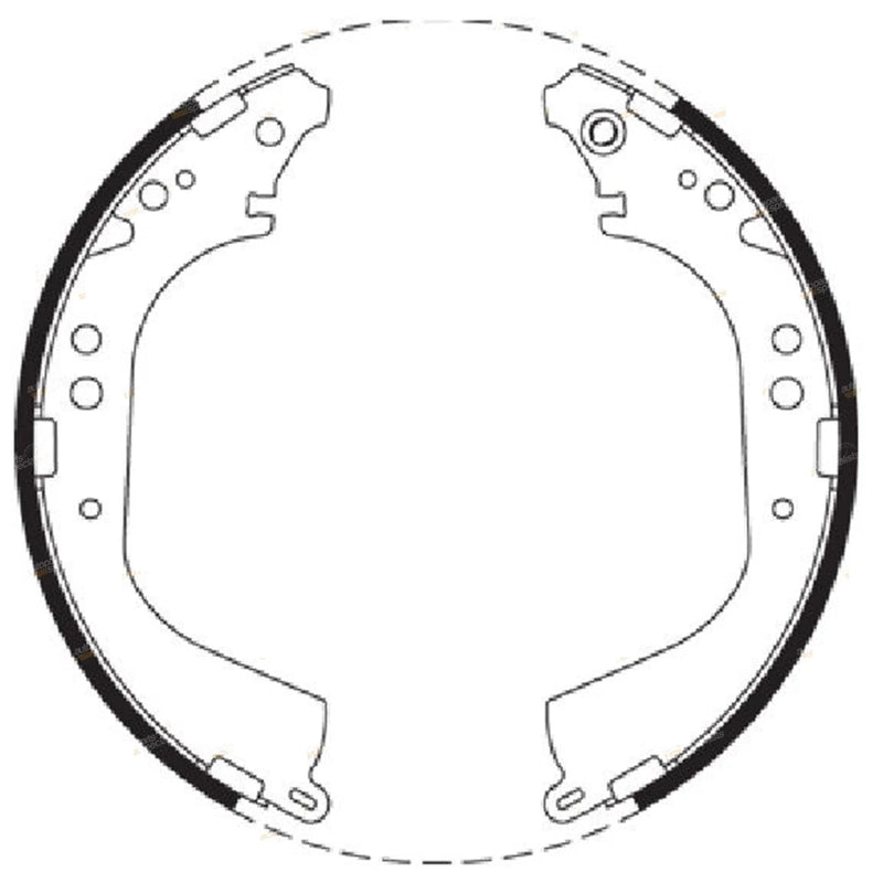 Patrol GU Y61 4WD Ute Rear Brake Shoes Set (Drum Brakes)