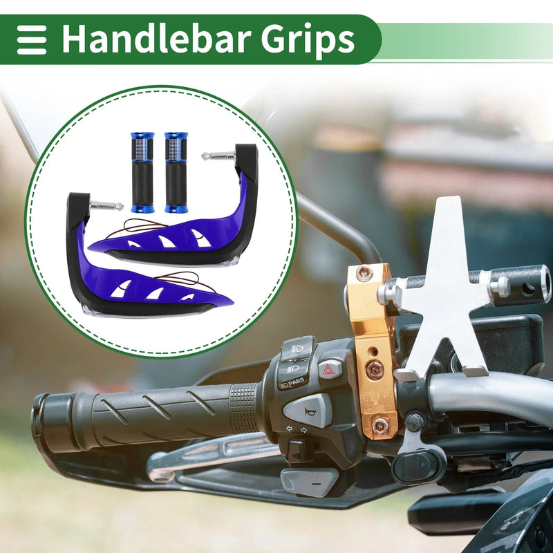 Motorcycle Hand Grips Aluminum Alloy Blue
