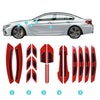 Safety 18 Pcs Car Reflective Warning Strip Tape Bumper Decor