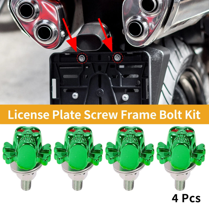Universal Motorcycle M6 License Plate Screws Cover / 38mm 4Pcs / License Plate Screws Cover