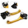 Kawasaki KX450F GOLD Pivot Dirt Clutch Brake Levers (2006-2012)