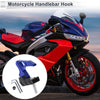 Make Model Square Aluminum Alloy Motorcycle Hanging Hook 1 Set Blue 50mm