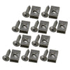20 x Car Bumper Inner Fender Wheel Bolt Screws & U Groove Clips