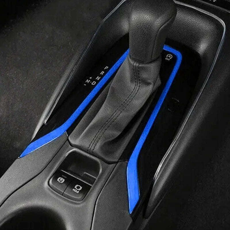 Toyota Corolla Blue Titanium Gear Shift Panel Cover Trim (2019-2023)