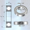 Car 2 x 30x47x9mm Single Row Deep Groove Ball Bearings Silver Tone