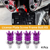 Universal Motorcycle M6 License Plate Screws Cover 40mm 4Pcs