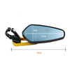 Universal Motorcycle Cafe Racer Black 7/8" Bar End Rear Side View Mirrors