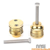 Harley Dyna Cafe Racer Brass 1" Handlebar Riser Clamps