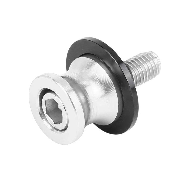 Motorcycle 10mm CNC Swingarm Spool Bobbin Frame Screw Silver Tone